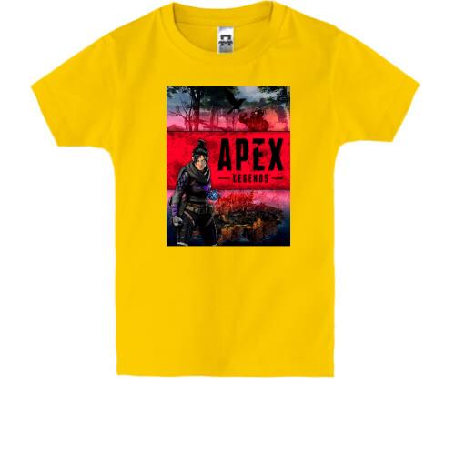 Детская футболка с обложкой игры APEX - Legends