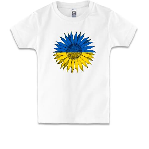 Дитяча футболка з патріотичним соняшником