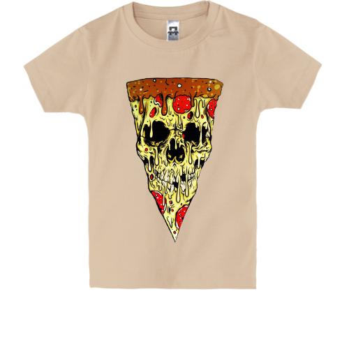 Дитяча футболка з піцою у вигляді черепа