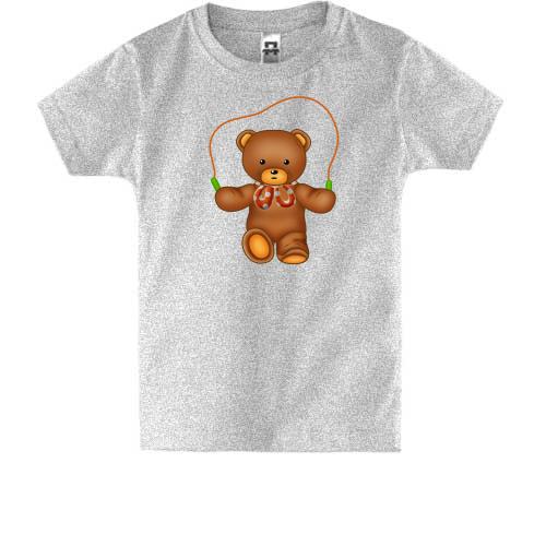 Дитяча футболка з плюшевим ведмедиком і скакалкою