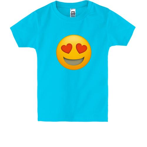 Дитяча футболка з закоханим емоджі