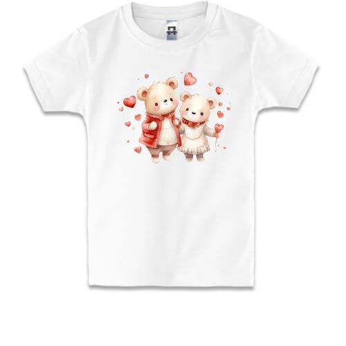 Дитяча футболка із закоханими плюшевими ведмедиками (2)