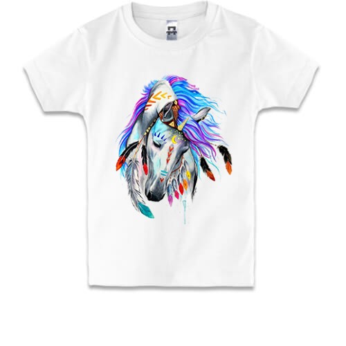 Дитяча футболка з яскравим конем