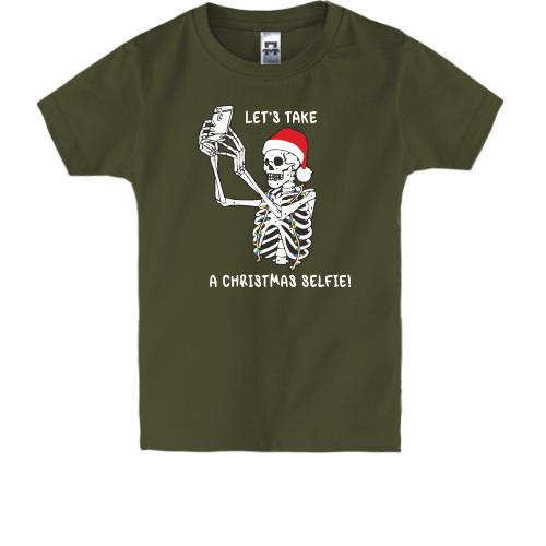 Детская футболка со скелетом 