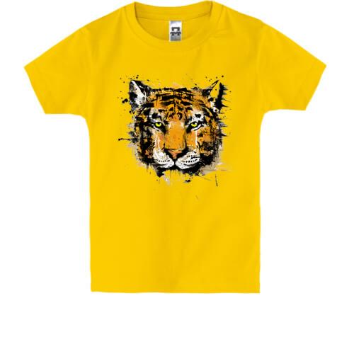 Дитяча футболка зі стилізованим тигром (2)