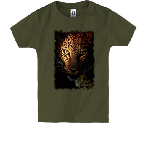 Дитяча футболка зі злим леопардом