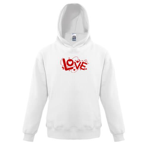 Дитяча толстовка з написом Love