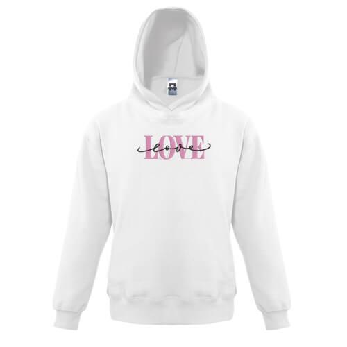 Дитяча толстовка з написом Love Love