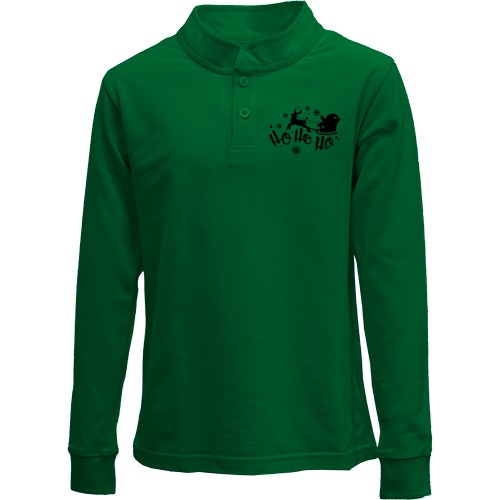 Детский лонгслив поло с Сантой 