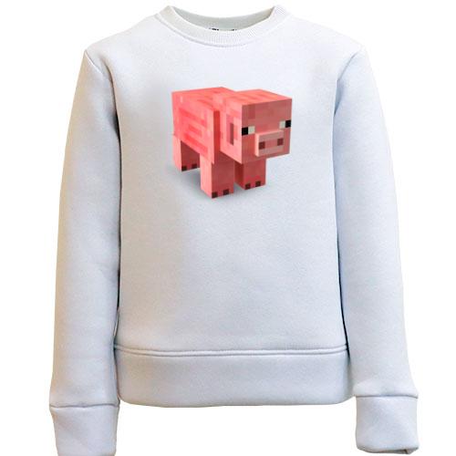 Детский свитшот Minecraft Pig