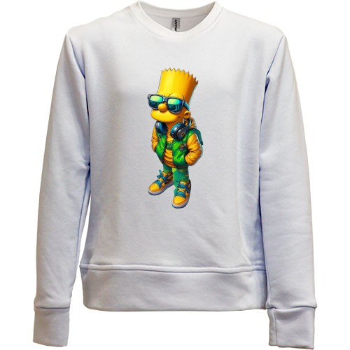 Дитячий світшот без начісу Барт в окулярах