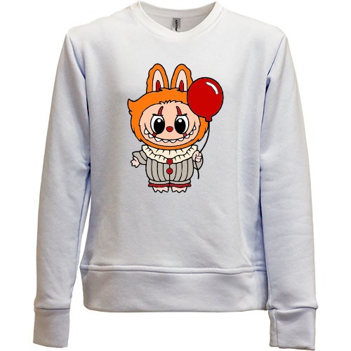 Детский свитшот без начеса Labubu Pennywise