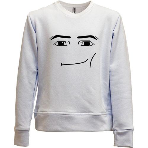 Детский свитшот без начеса Roblox - Gigachad face