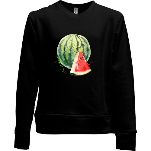 Дитячий світшот без начісу з кавуном