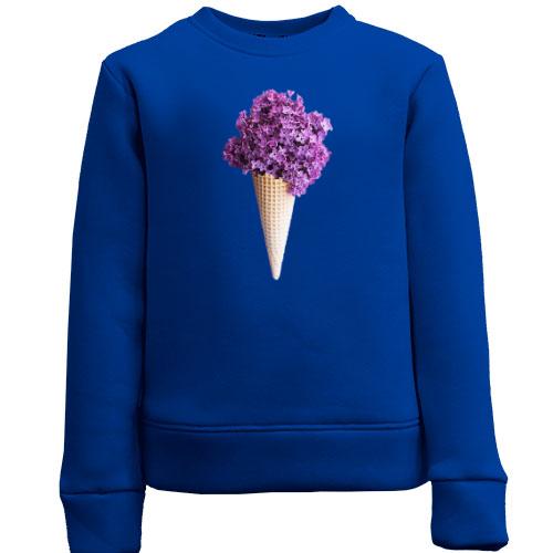 Детский свитшот с цветочным мороженым