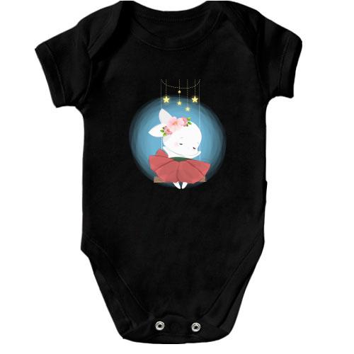 Детское боди Baby rabbit in a skirt