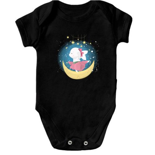 Детское боди Baby rabbit on the moon