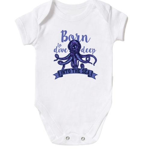 Детское боди Born to Dive