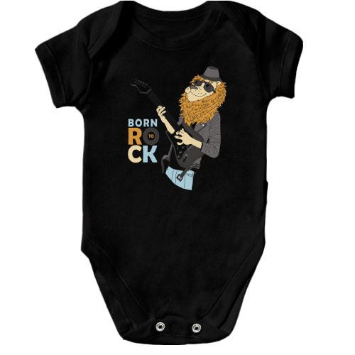 Дитячий боді Born to Rock Лев із гітарою
