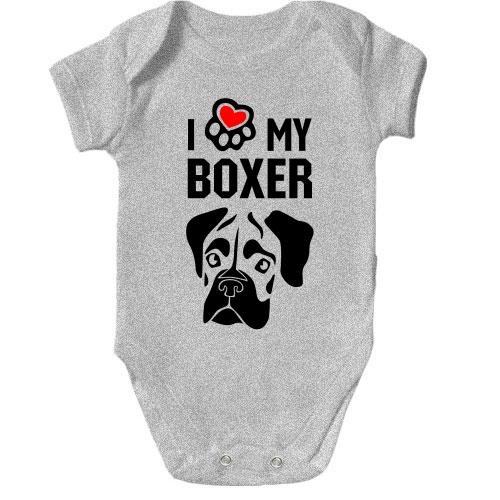 Детское боди I love my boxer