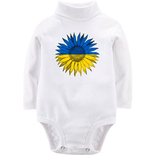Детское боди LSL с патриотичным подсолнухом