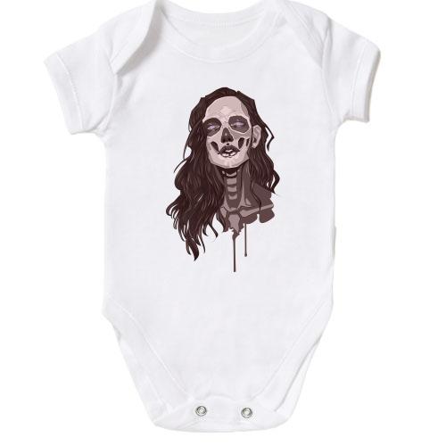 Дитячий боді girl makeup skull