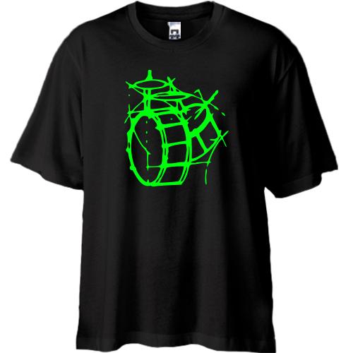 Футболка oversize Барабани