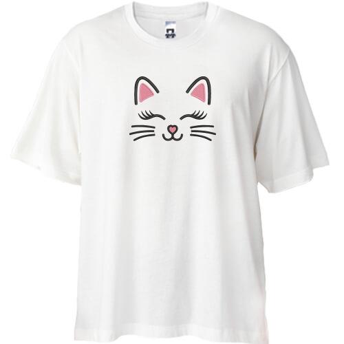 Футболка oversize Котяча мордочка