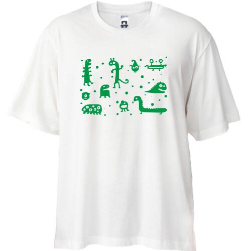 Футболка Oversize Микробы