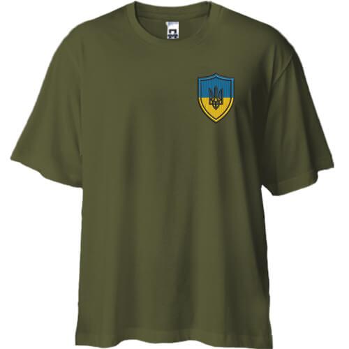 Футболка Oversize Шеврон із Тризубом
