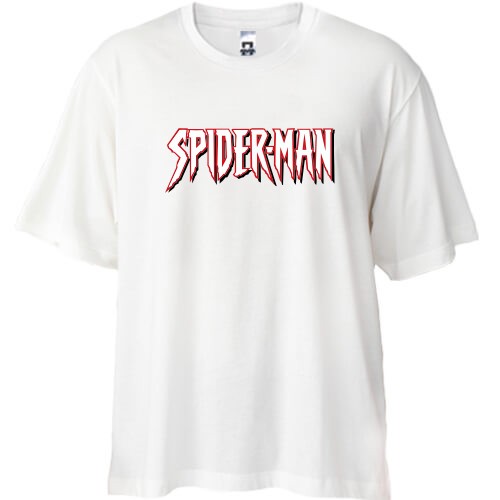 Футболка oversize с контурной надписью Spider-Man