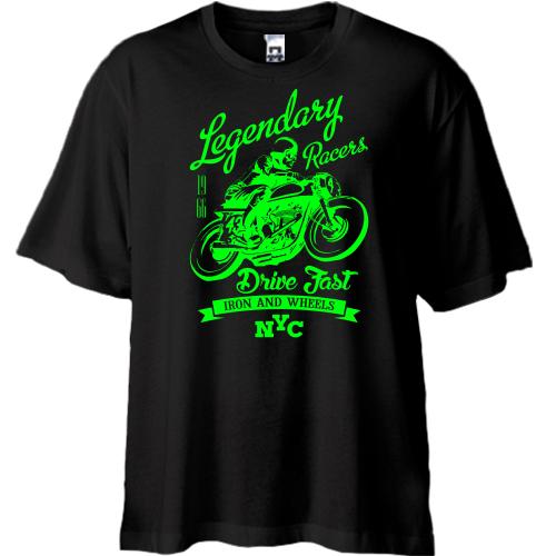 Футболка Oversize legendary races drive fast