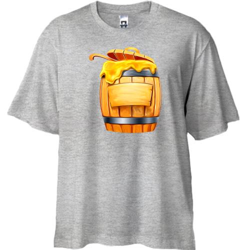 Футболка oversize з бочкою меду