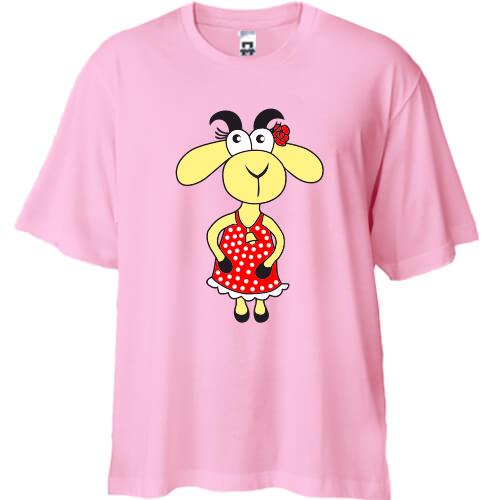 Футболка Oversize с козочкой