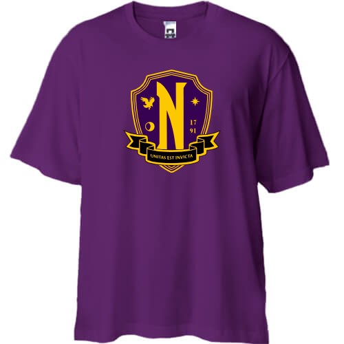 Футболка oversize з логотипом Nevermore Academy