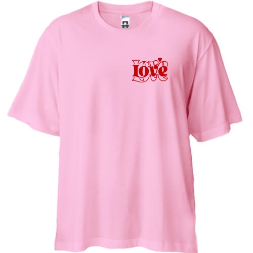Футболка Oversize с надписью Love Love мини