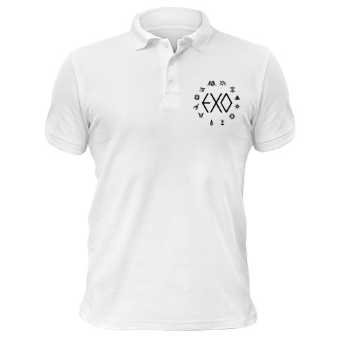 Чоловіча футболка-поло EXO з іконками