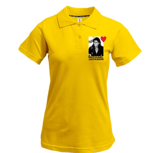 Жіноча футболка-поло Люблю Майкла Джексона