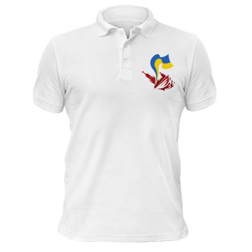 Чоловіча футболка-поло Російський корабель - Кремль