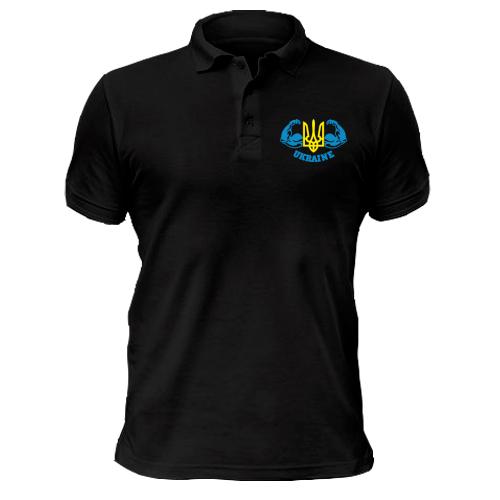 Чоловіча футболка-поло Ukraine (WorkOut Style)