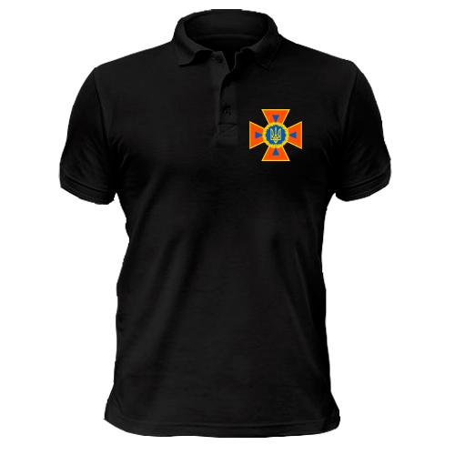 Чоловіча футболка-поло з емблемою Служби Порятунку України (ДСНС)