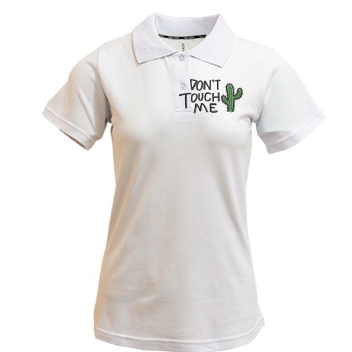 Футболка поло с кактусом - Don't Touch Me