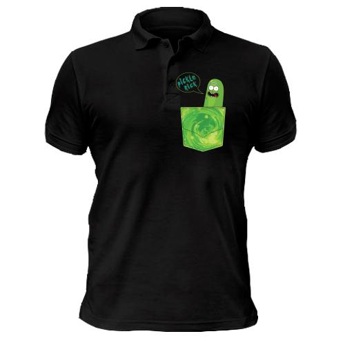 Чоловіча футболка-поло з огірочком Ріком в кишені (2)