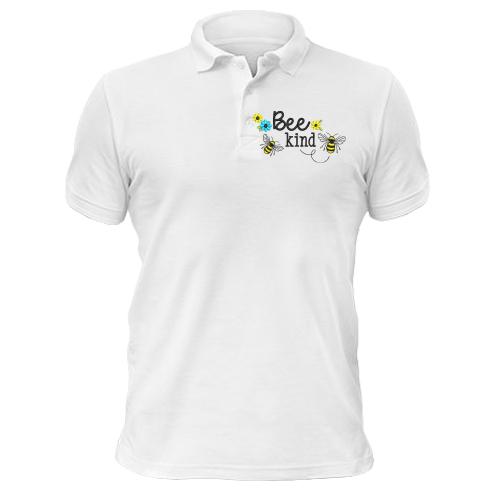 Чоловіча футболка-поло з бджолами - Bee Kind