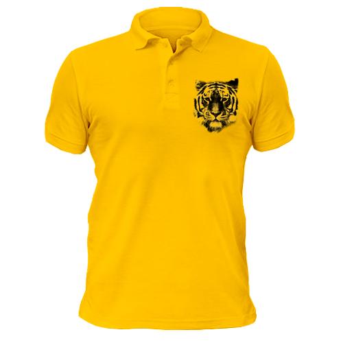 Чоловіча футболка-поло з тигром (контур)