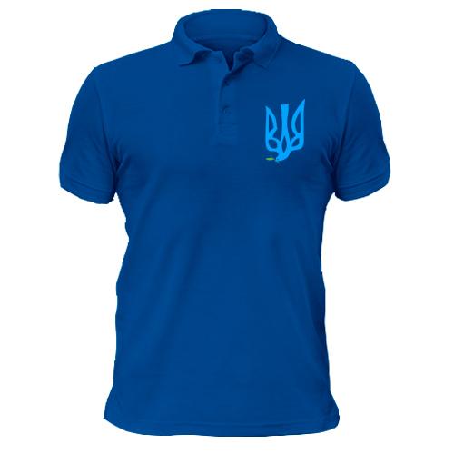 Чоловіча футболка-поло стилізований Тризуб у вигляді голуба