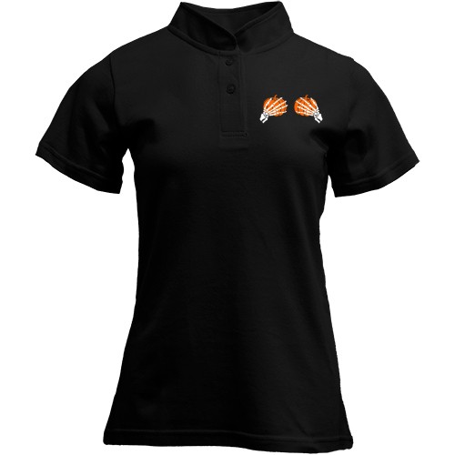 Футболка с воротником стойкой Тыквы на груди