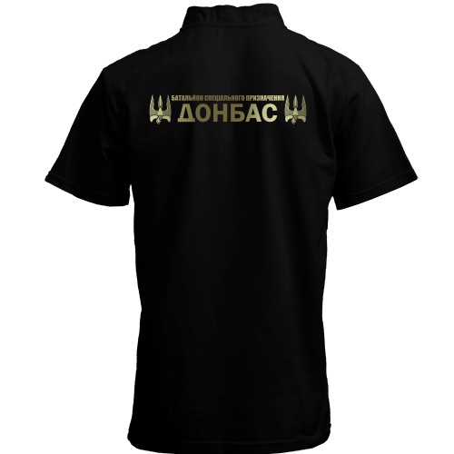 Футболка с воротником стойкой с эмблемой батальена Донбасс (2)