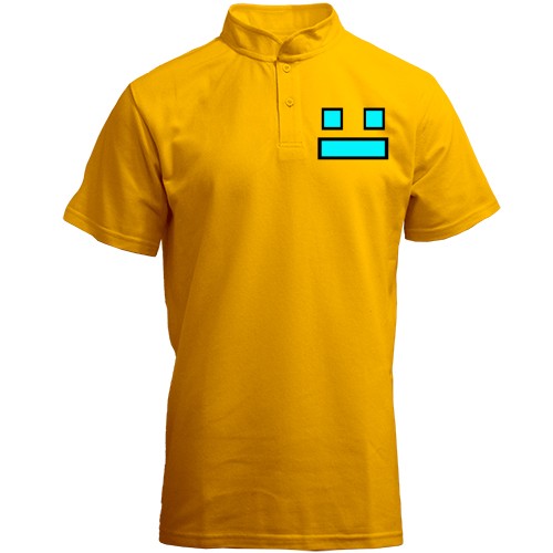 Футболка с воротником стойкой «Geometry Dash Smile»