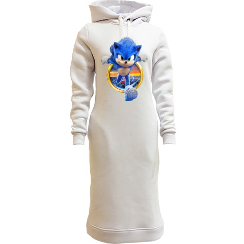 Женская толстовка-платье с Соником (м.ф.Соник бум)